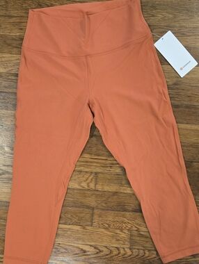 Lululemon Align HR Crop 23” Cayenne Orange Size 12 NWT